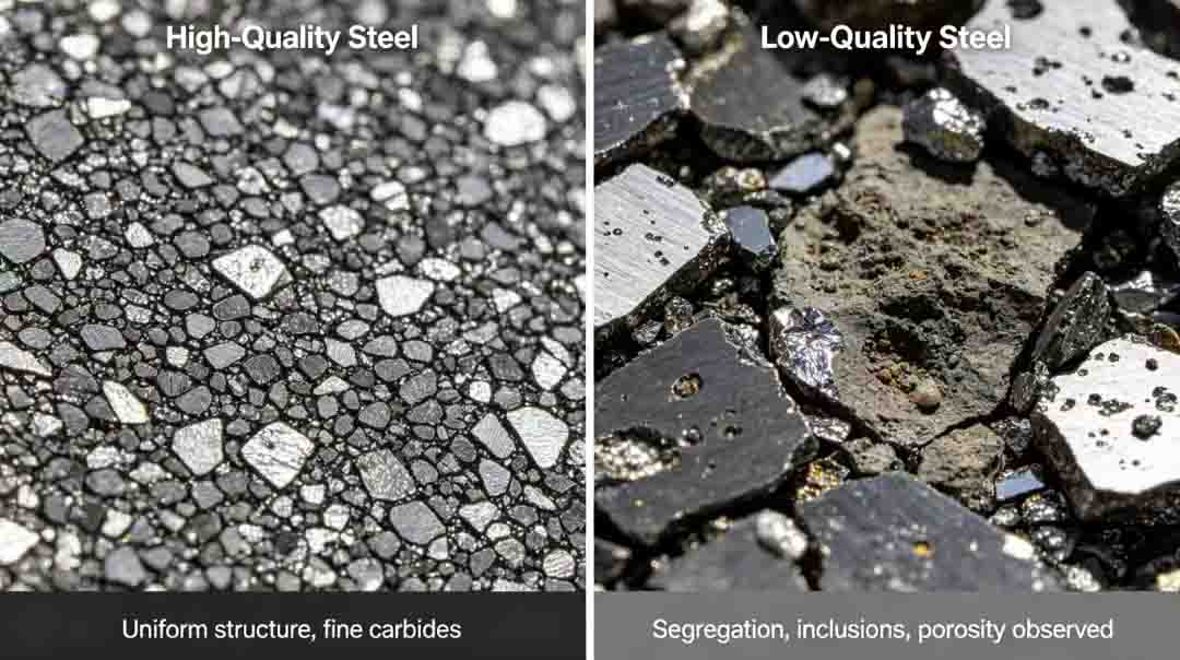 Mechanical blade raw material purity comparison Mechanical blade raw material purity comparison
