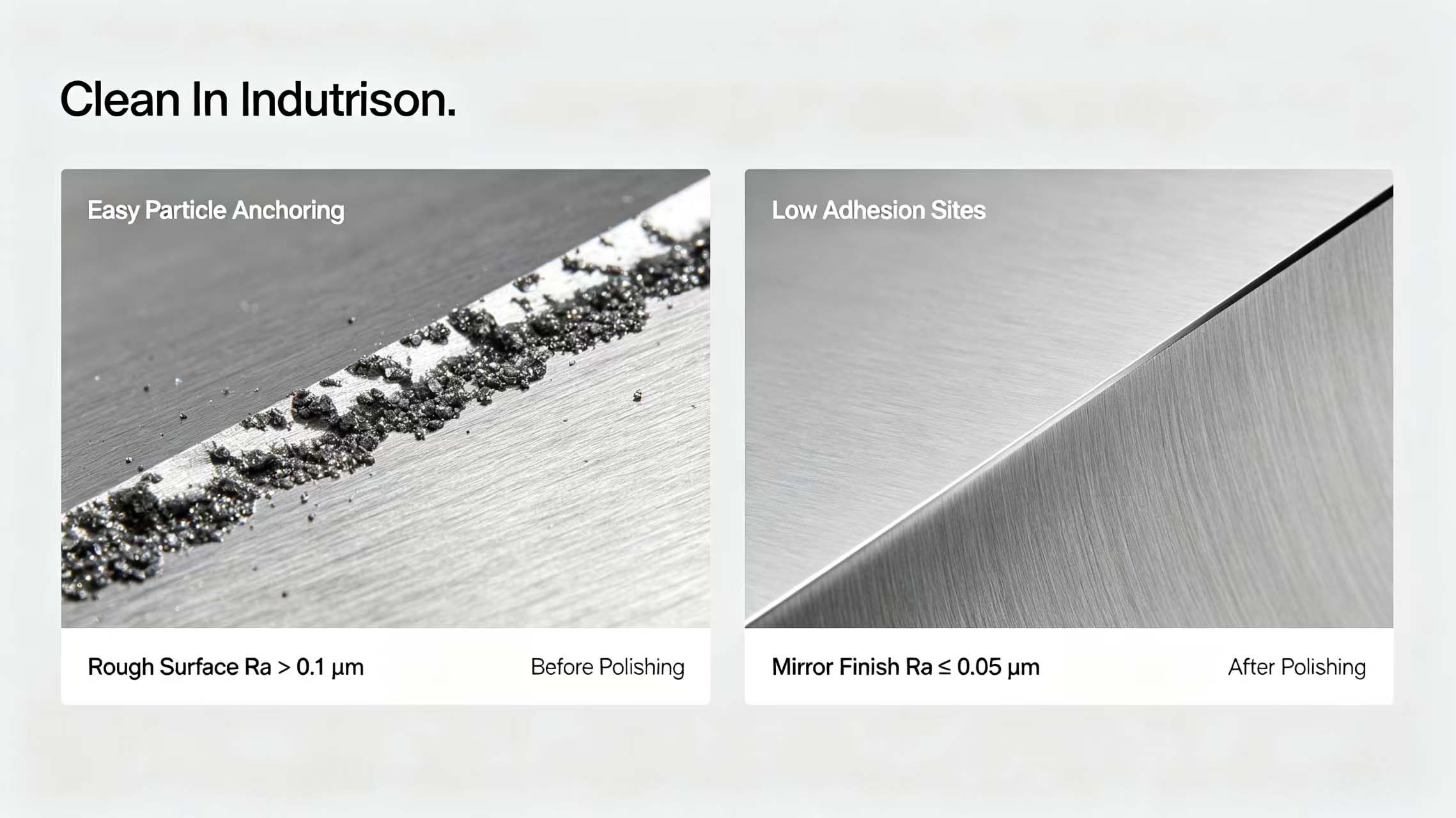 Surface finish comparison image