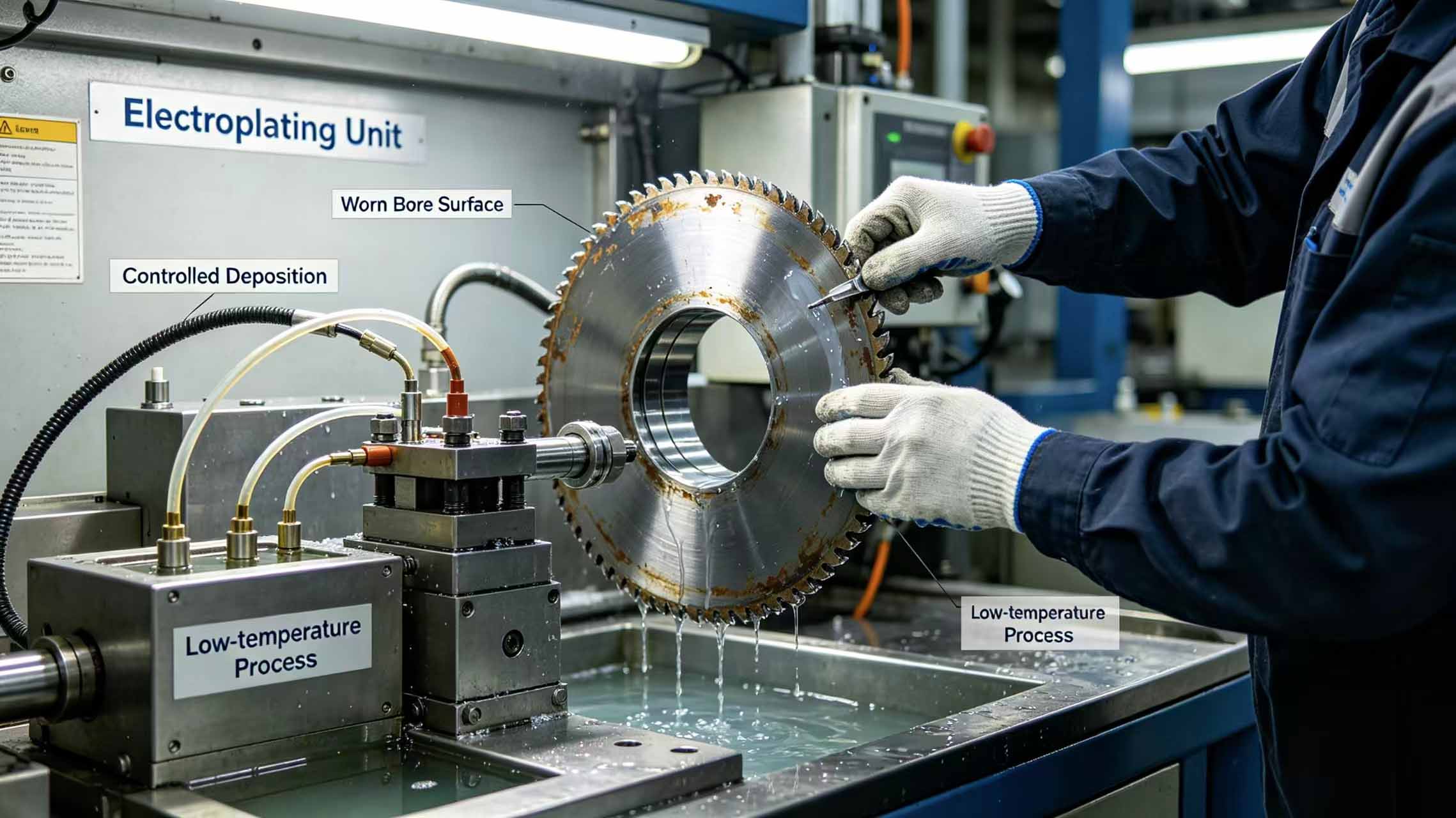 Brush plating operation image