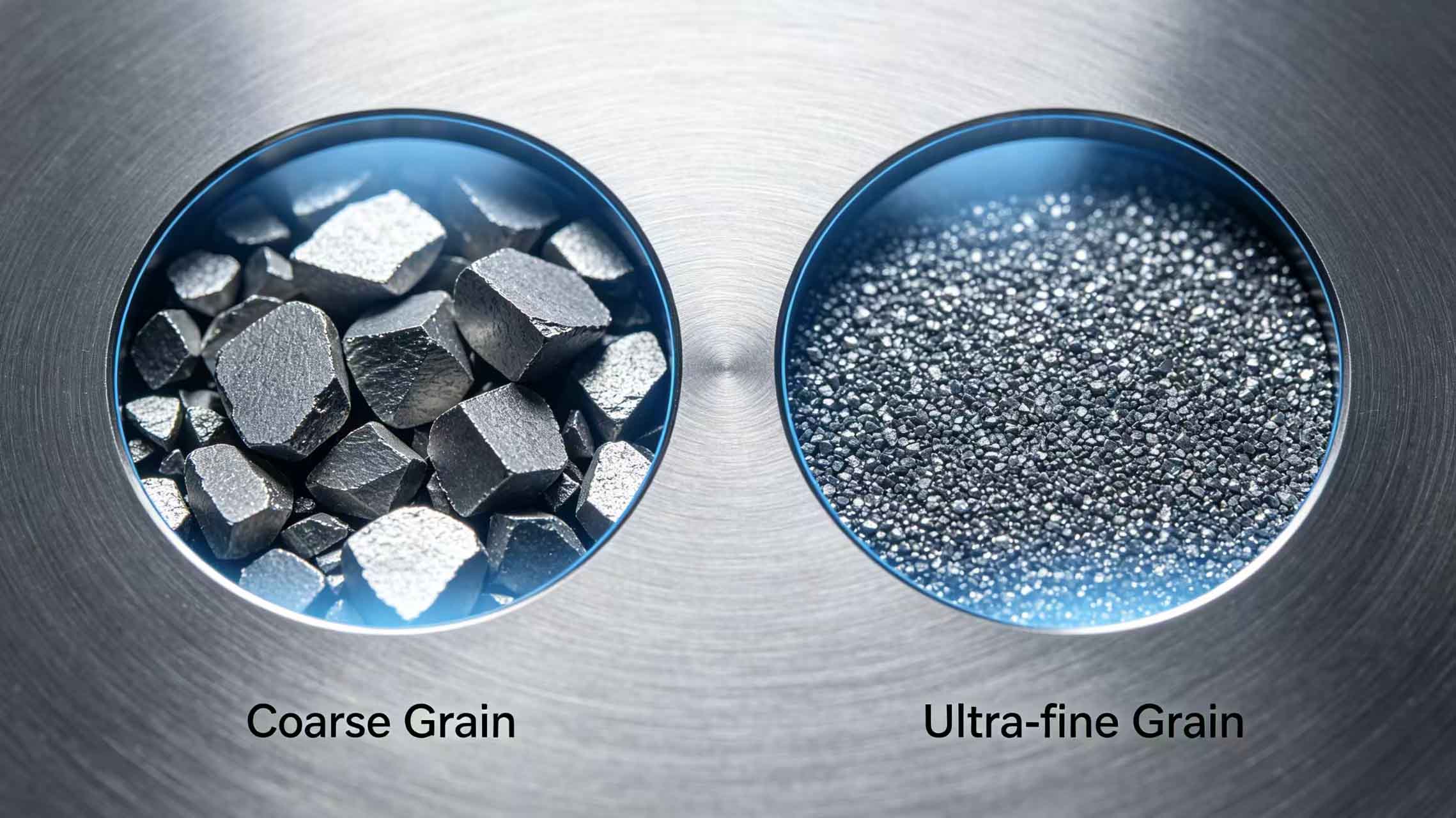Grain size comparison image Grain size comparison image
