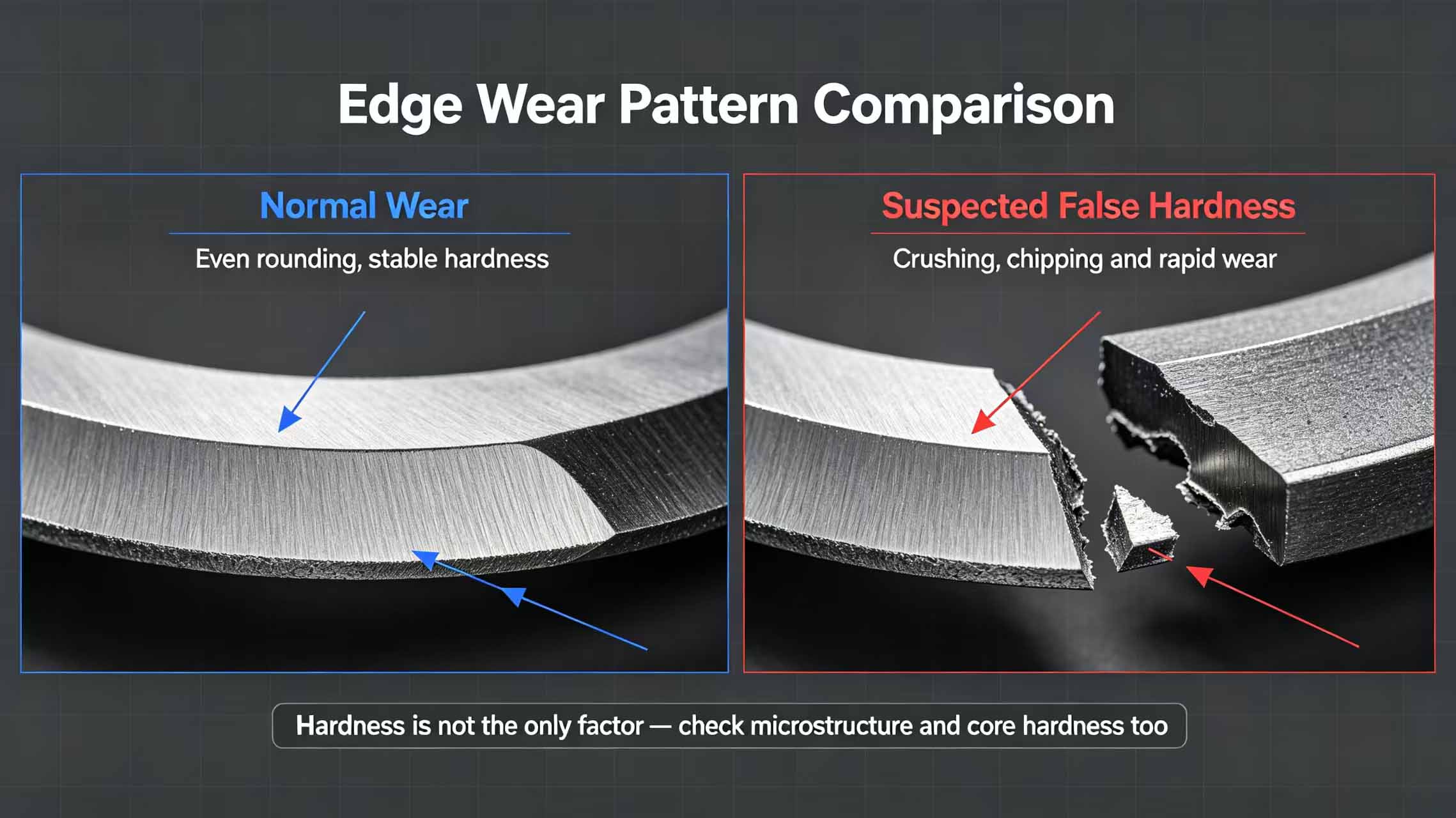 Wear morphology comparison image Wear morphology comparison image