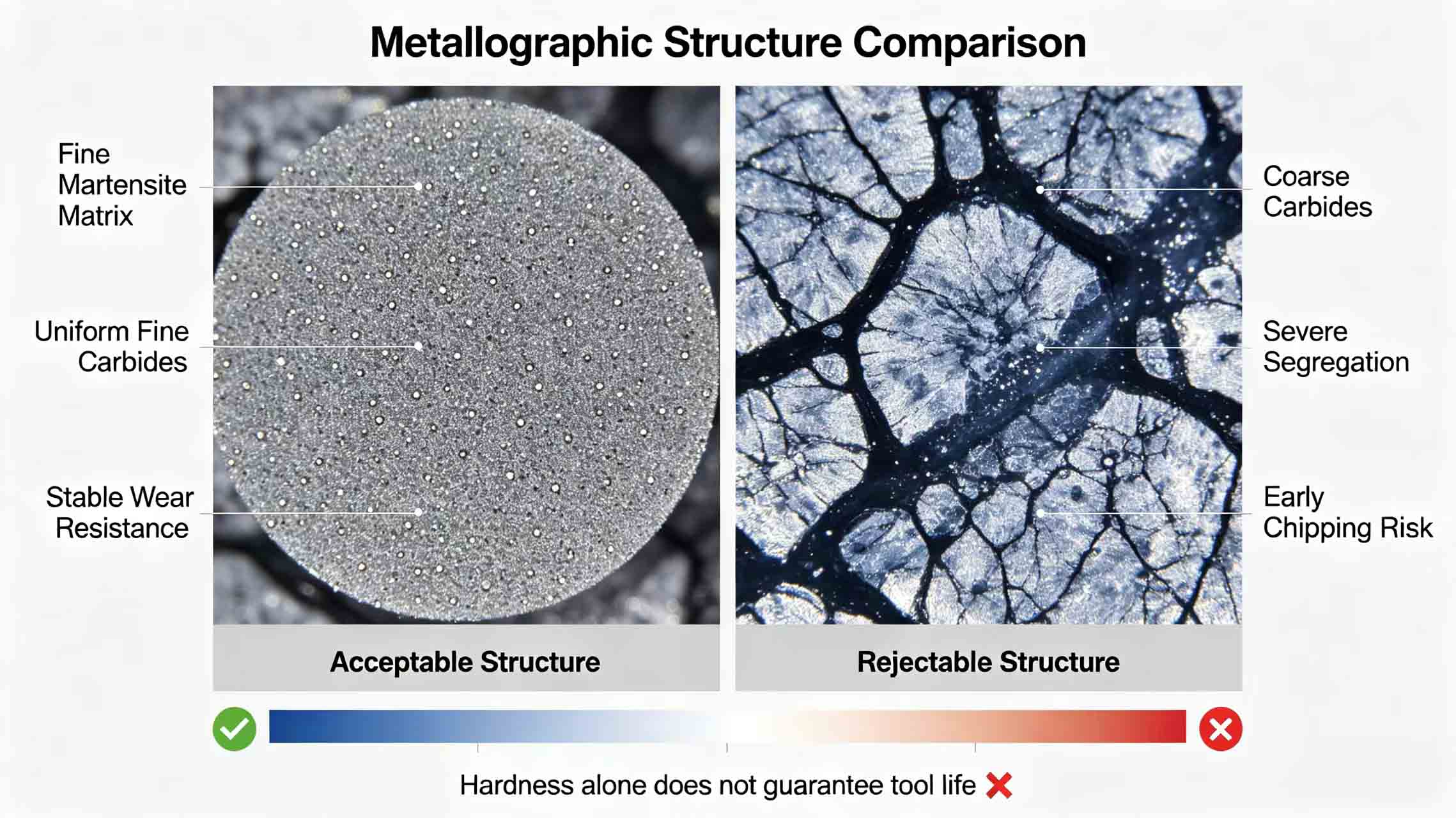 Metallographic comparison image Metallographic comparison image